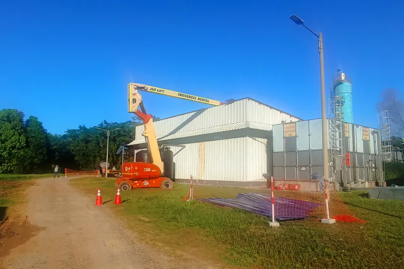 Fleet of modern delivery trucks